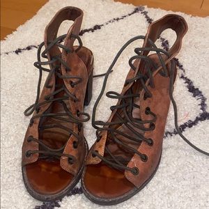 Jeffery Campbell x free people lace up heel